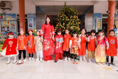 Cô và trò Trường mầm non Xuân Tiến hân hoan chào đón Tết mùa Xuân của bé năm học 2022-2023