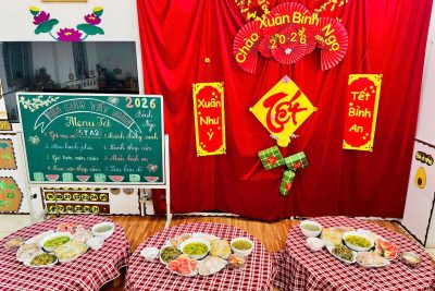 HOẠT ĐỘNG TRẢI NGHIỆM: BỮA CƠM TẤT NIÊN ẤM ÁP CỦA CÁC BÉ KHỐI 5 TUỔI – TRƯỜNG MẦM NON XUÂN TIẾN